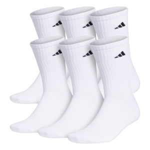 Adidas Athletic 6pk Men’s White Crew Socks