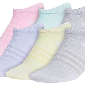 Adidas Superlite 6PK Youth Girls' No Show Socks