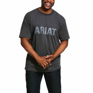 Ariat Rebar Cotton Strong Block Logo Men's T-Shirt