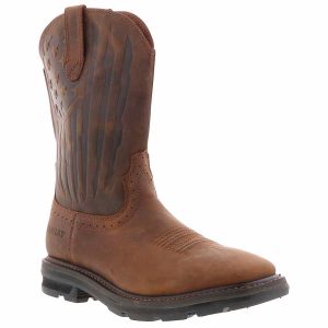 Ariat Sierra Shock Shield Patriot Men’s Wide-Width Steel Toe Work Boot