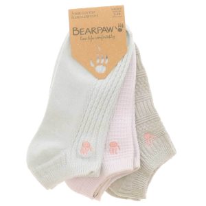 Bearpaw 3-Pack Cotton Blend Women's Low Cut Socks