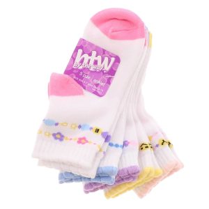 BTW 5-Pack Friendship Bracelet Toddler Girls' Anklet Socks