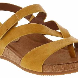 Euro Soft By Sofft Gianetta Yellow Women's Comfort Wedge Sandal