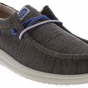HEYDUDE Wally H2O Mesh Black Grey Men's Casual Shoe