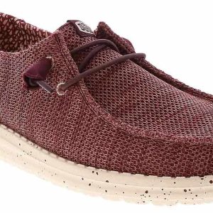 HEYDUDE Wendy Stretch Burgundy Women’s Casual Shoe
