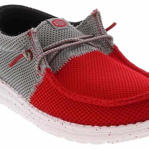 HEYDUDE Wally Tri Varsity Mesh Youth Boys’ (11-3) Casual Shoe