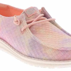 HEYDUDE Wendy Mermaid Shimmer Coral Toddler Girls’ (5-10) Casual Shoe