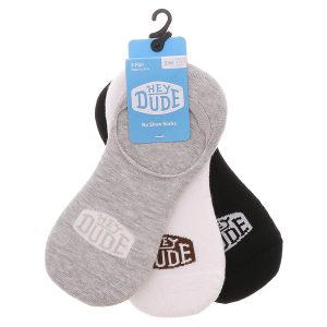 HEYDUDE 3PK Unisex No-Show Socks