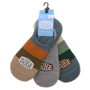 HEYDUDE 3PK Unisex No-Show Socks