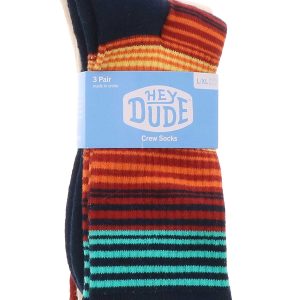 HEYDUDE 3PK Unisex Crew Socks
