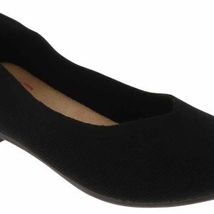 Jellypop Music 1 Black Knitted Women’s Casual Flat