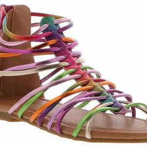 Kensie Girl Rainbow Gladiator Youth Girls’ (11-4) Sandal