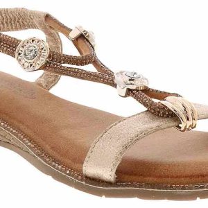Patrizia By Spring Step Charmer Gold Women’s Fashion Sandal