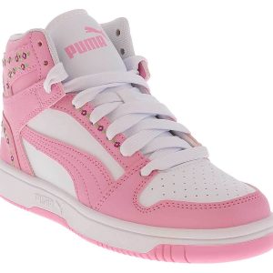 Puma Rebound Layup Blossom Junior Girls (4-7) Hi-Top Athletic Sneaker