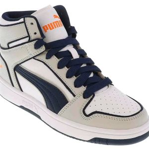 Puma Rebound layup Outlined Junior Boys’ (4-7) Hi-Top Athletic Sneaker