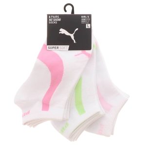 Puma 6PK Girls' No-Show Socks