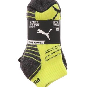 Puma 6PK Kids' Quarter Crew Socks