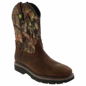 Skechers John Deere Rowood-Moss Burrow Men’s Wide-Width Western Boot