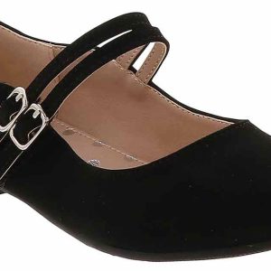 Soda Sadie Flat Black Youth Girls’ (11-3) Dress Shoe