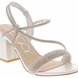 Sugar Neeve Silver Rhinestone Women’s Fashion Heel
