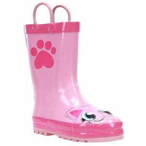 Western Chief Pink Kitty Youth Girls' (11-4) Rain Boot