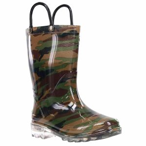 Western Chief Lighted PVC Camo Toddler Kids' (5-10) Light Up Rain Boot