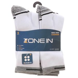 Zone In 5PK Men’s Crew Socks