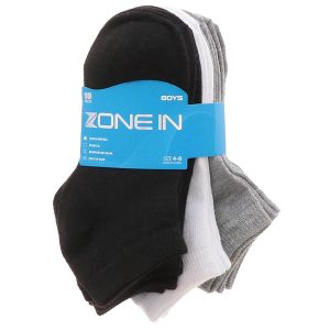 Zone In 10PK Youth Kids’ Ankle Socks