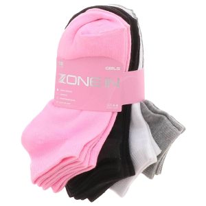 Zone In 10PK Youth Girls’ Ankle Socks